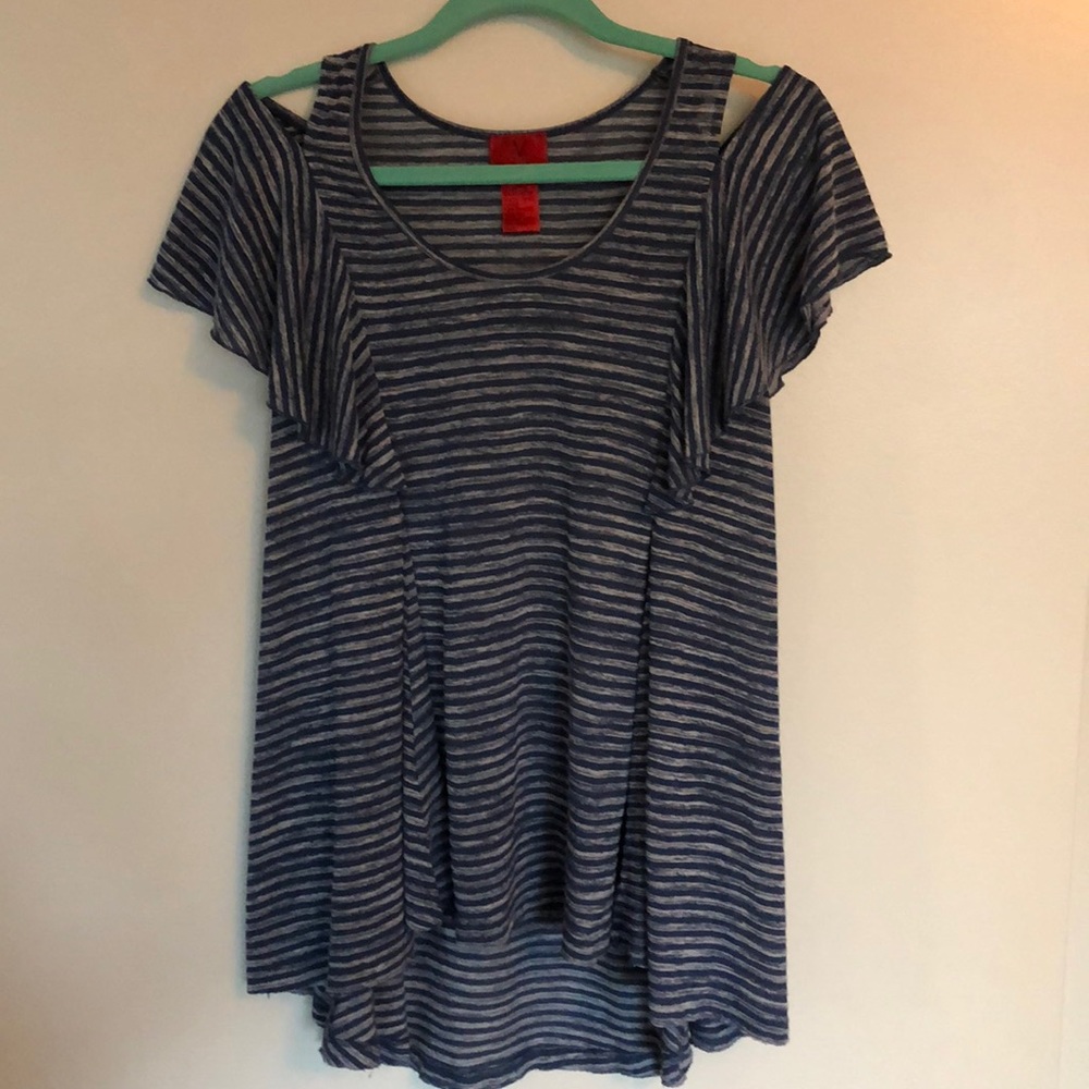Blue striped top